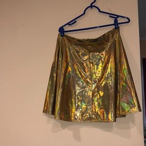 HDE XXL Gold leather skirt